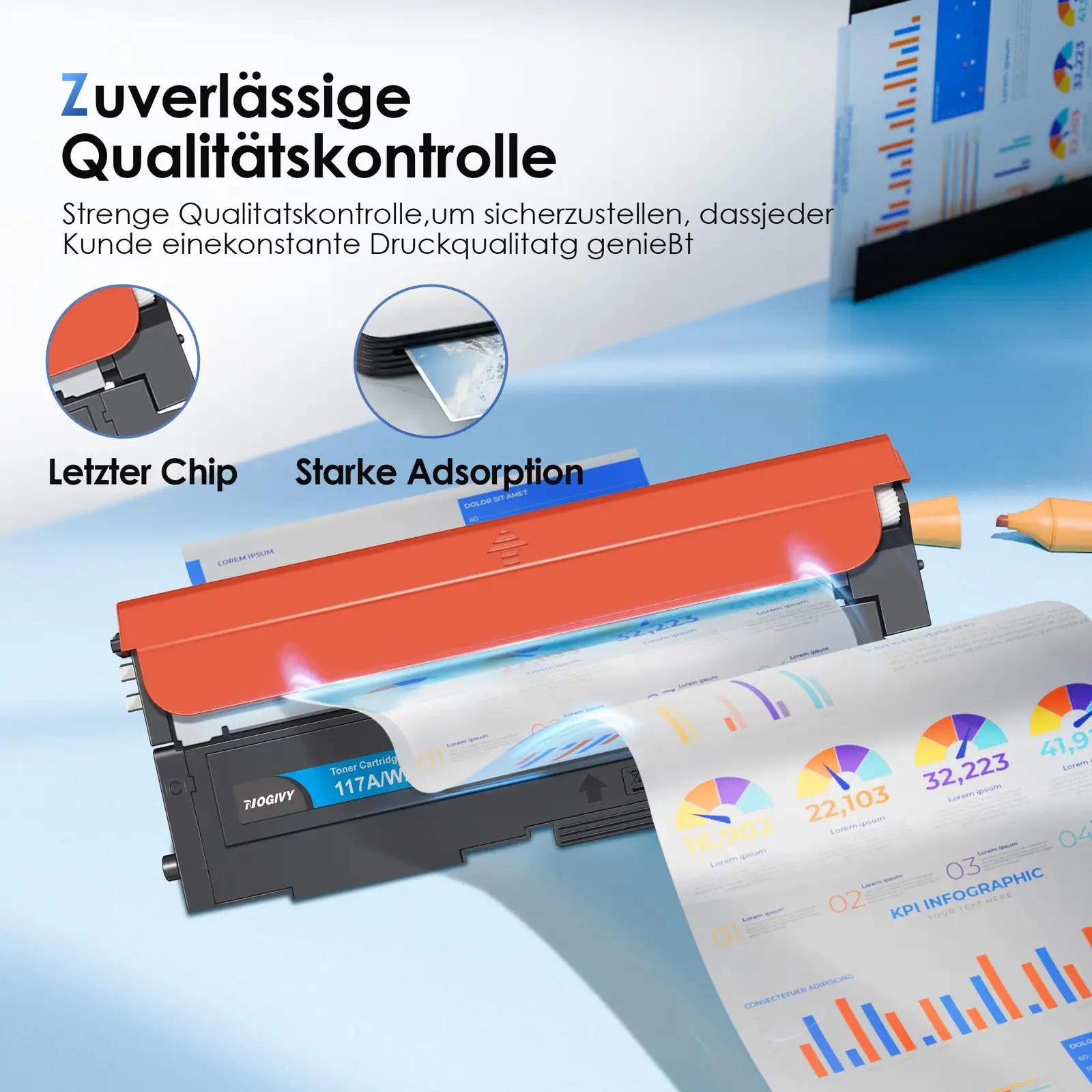 NOGIVY kvaliteetsed 117A toonerkassetid — sobib HP printeritele – lisavaade