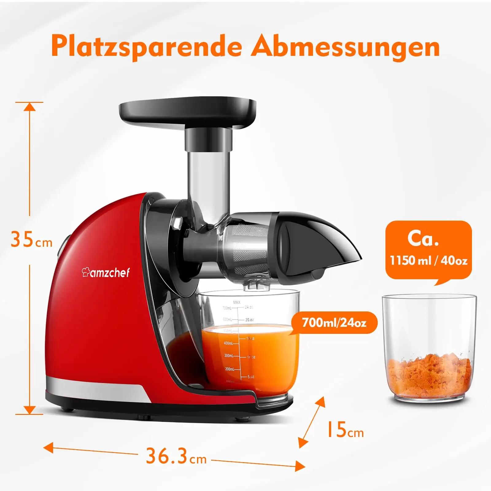 AMZCHEF kirsipunane mahlapress — õrn pressimine köögis – pilt 9