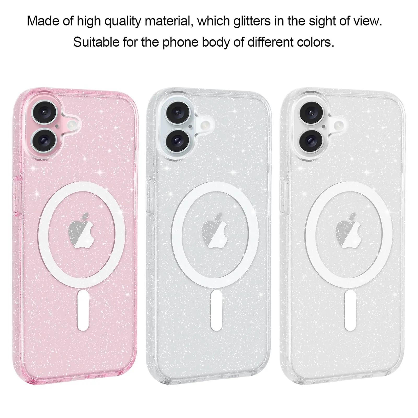 Yoedge läbipaistev gliterkate iPhone 16 jaoks – pakend ja tarvikud