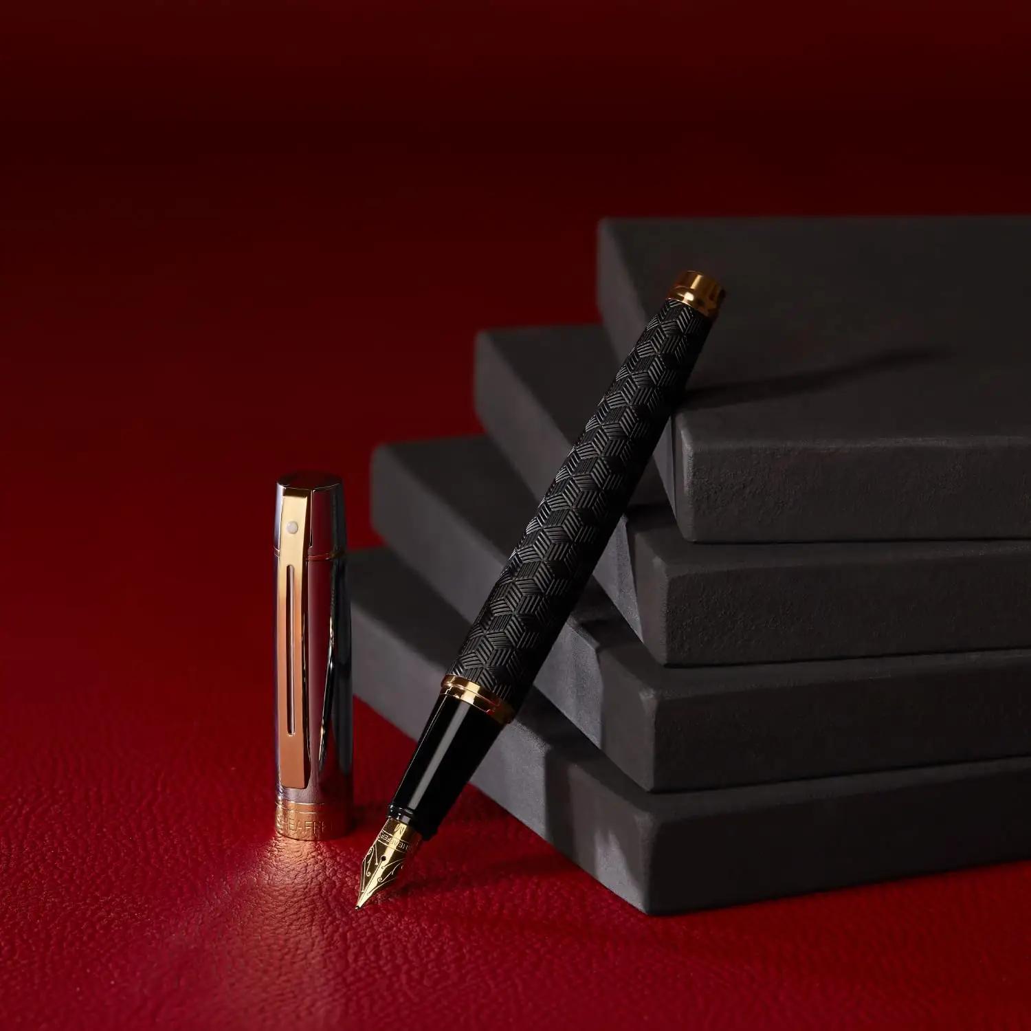 Sheaffer elegantne messingust sulepea – kingitus kirjutamiseks – detailne vaade