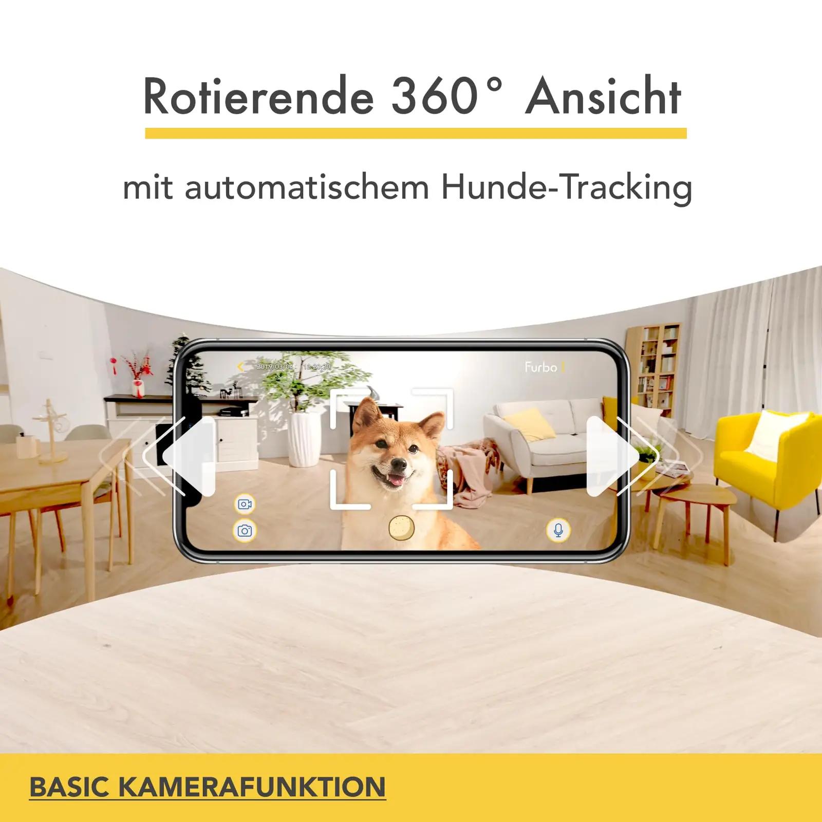 Furbo koerakaamera 360° vaatega — reaalajas jälgimine ja – detailne vaade