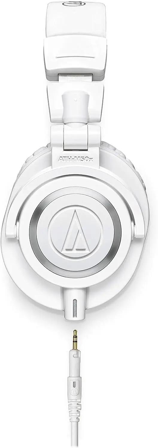 Audio-Technica ATH-M50xWH kõrvaklapid – detailne lähivaade