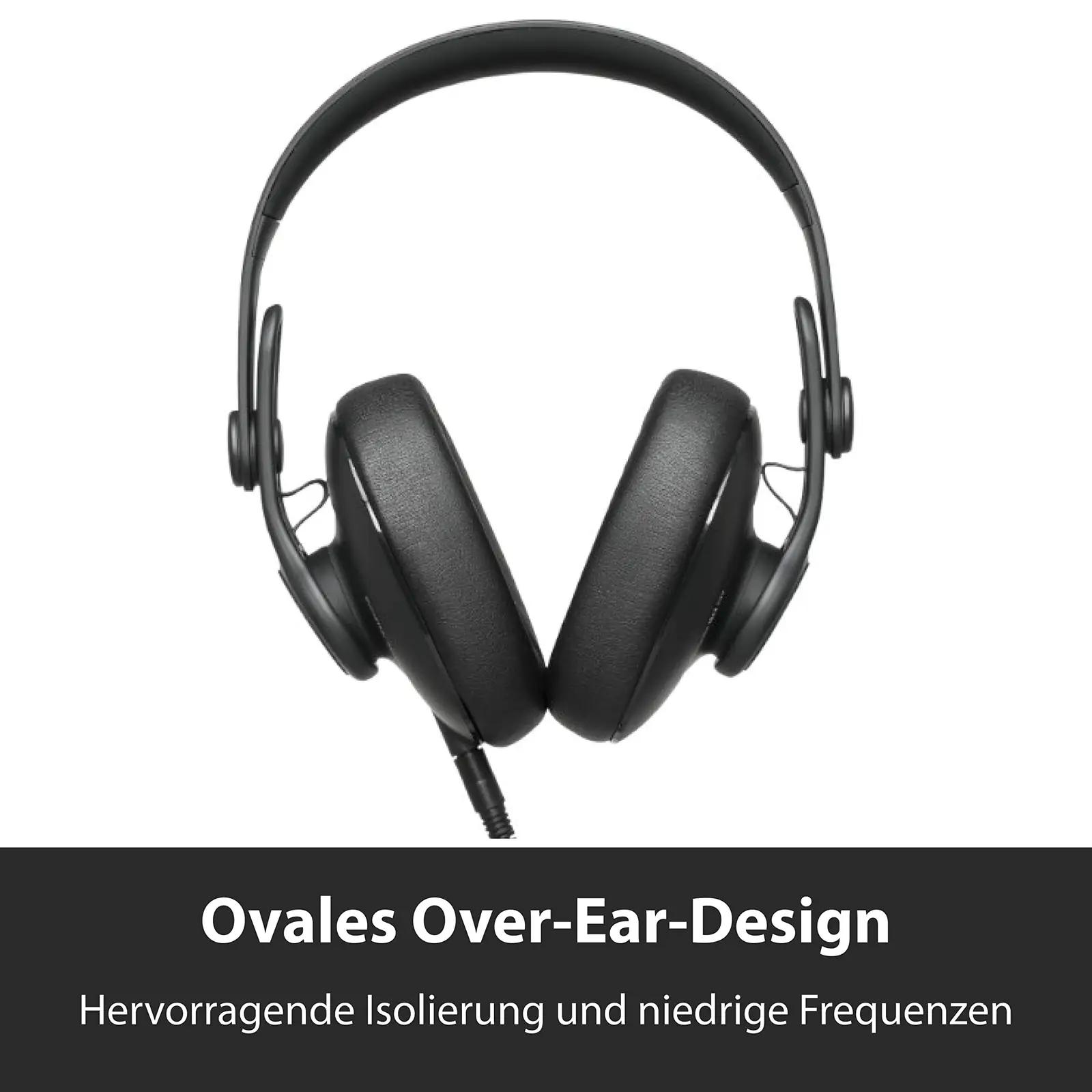 AKG kerge ja isolatsiooniga stuudiokuularid – mugav kaasas kanda – detailne vaade