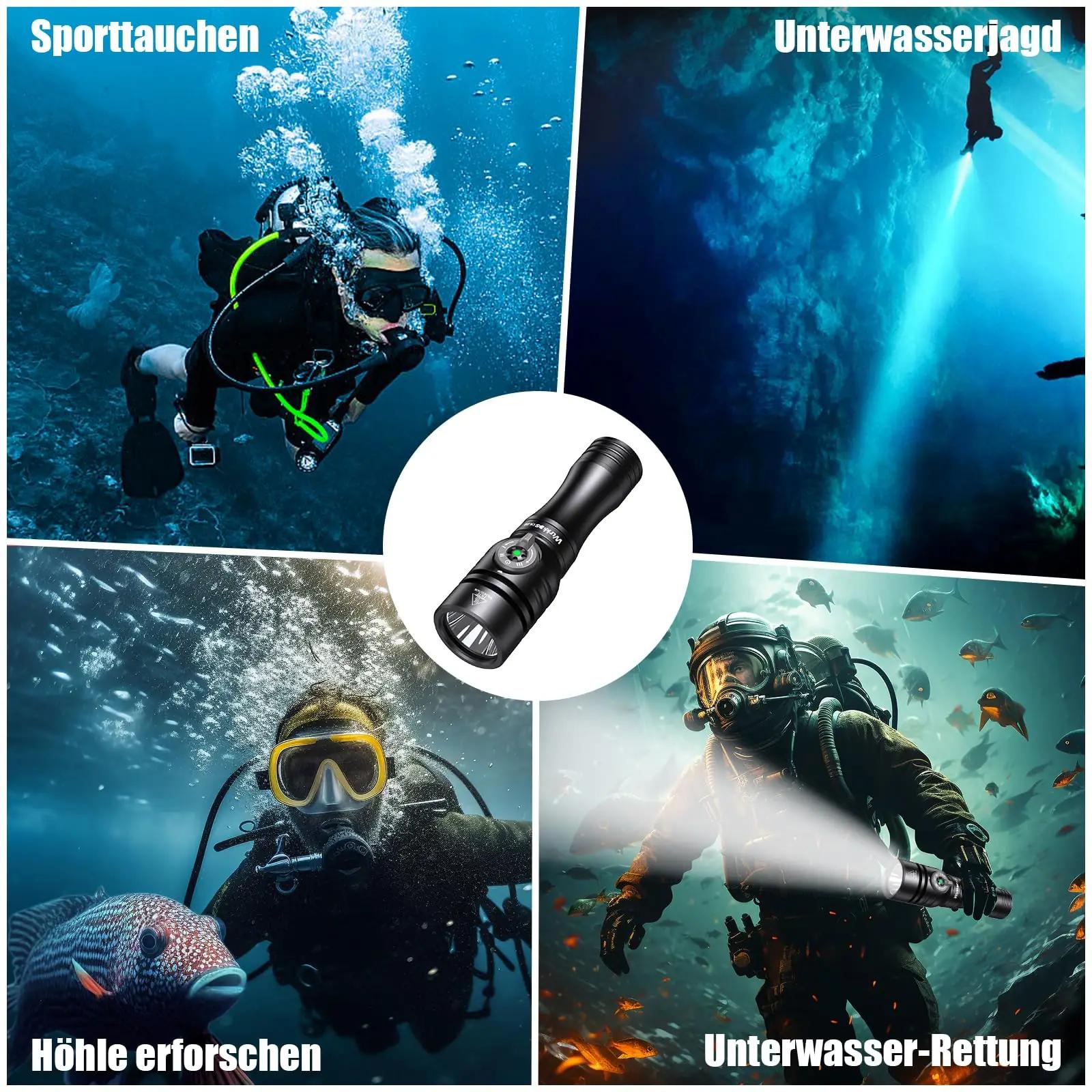 Wurkkos veekindel sukelduslamp DL02 — tugev alumiinium – pilt 7