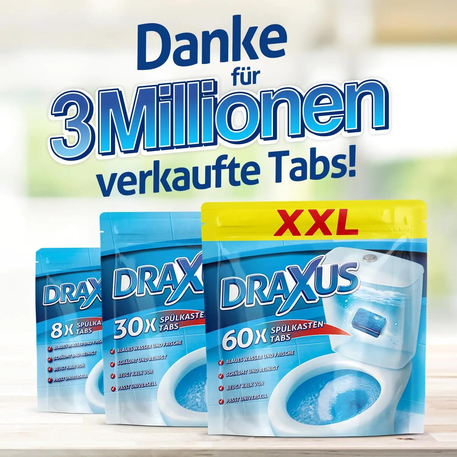 DRAXUS värske sinine WC-tablettide XXL-pakk — 60 tk – detailne vaade