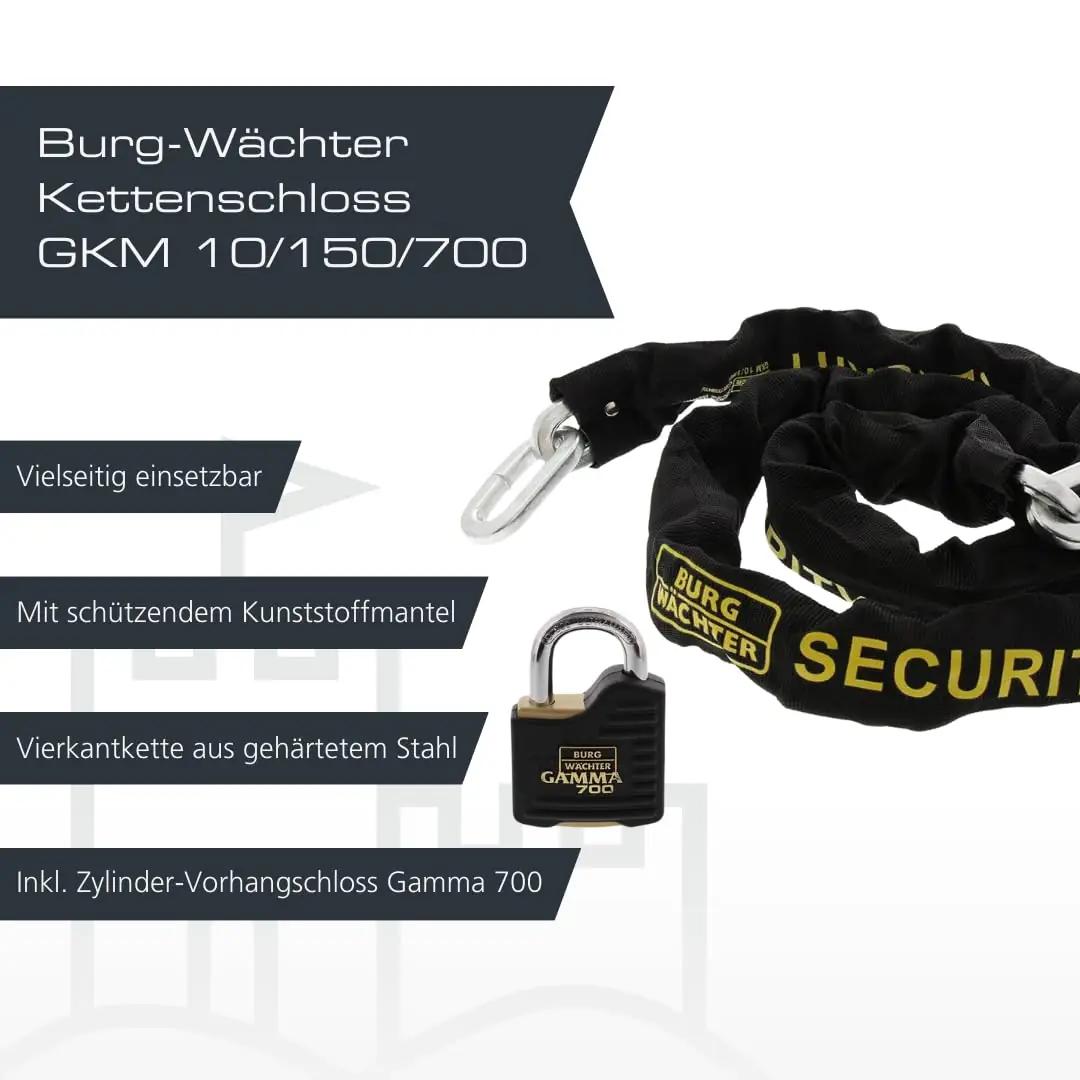 BURG-WÄCHTER roostevaba kettlukustus 150 cm – detailne vaade