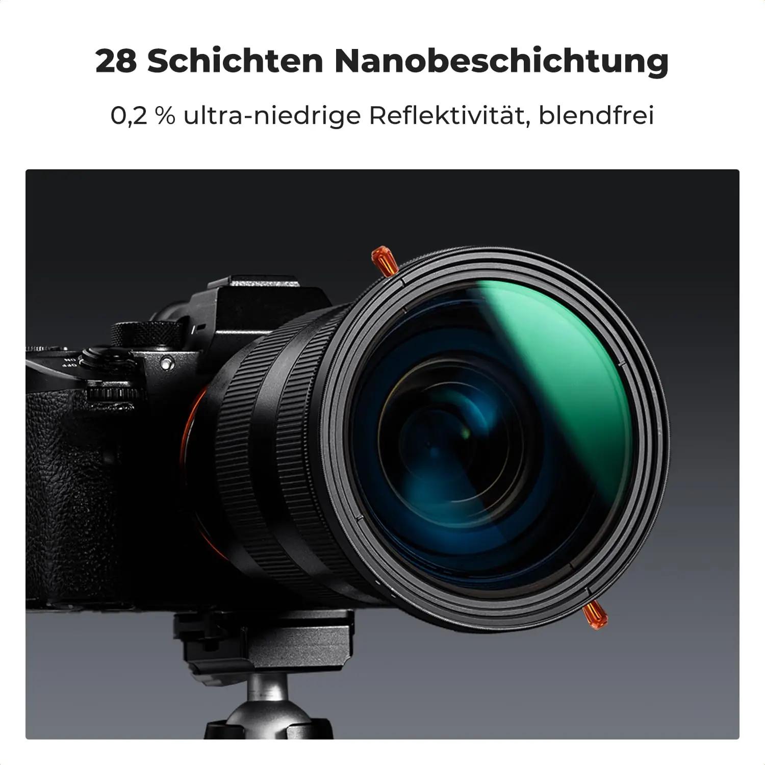 K&F CONCEPT 67mm klaasist polarisatsioon- ja ND-filter – lisavaade