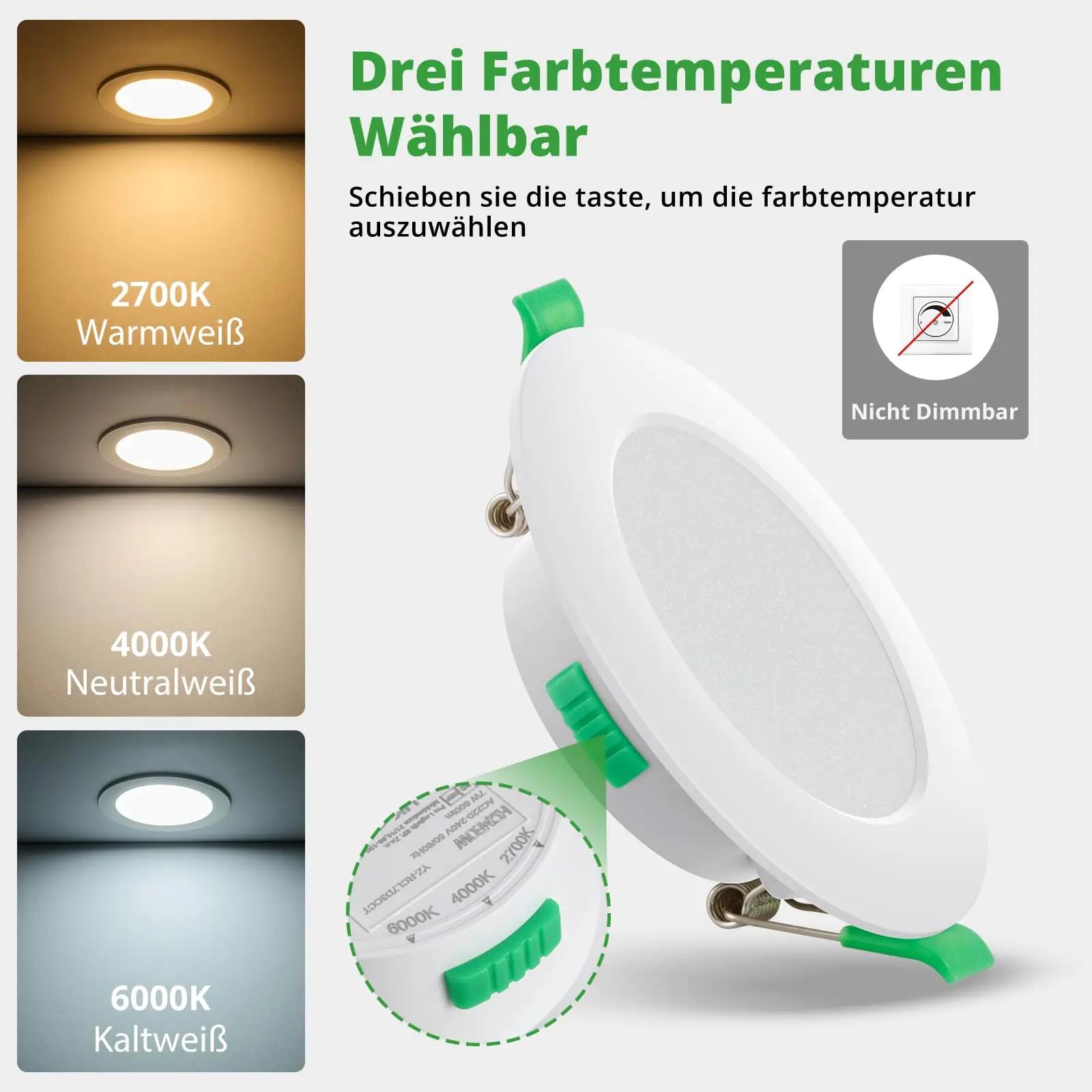 HOMEOW LED sisseehitatav valgusti komplekt – detailne vaade