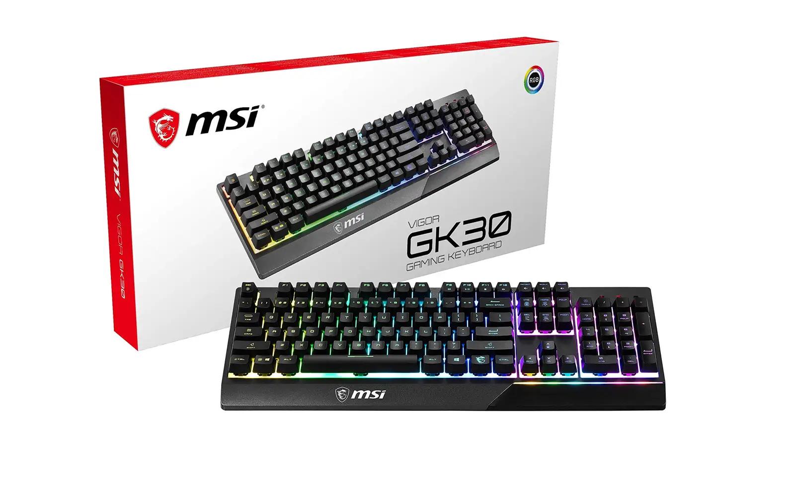MSI mängurile sobiv veekindel klaviatuur RGB valgustusega