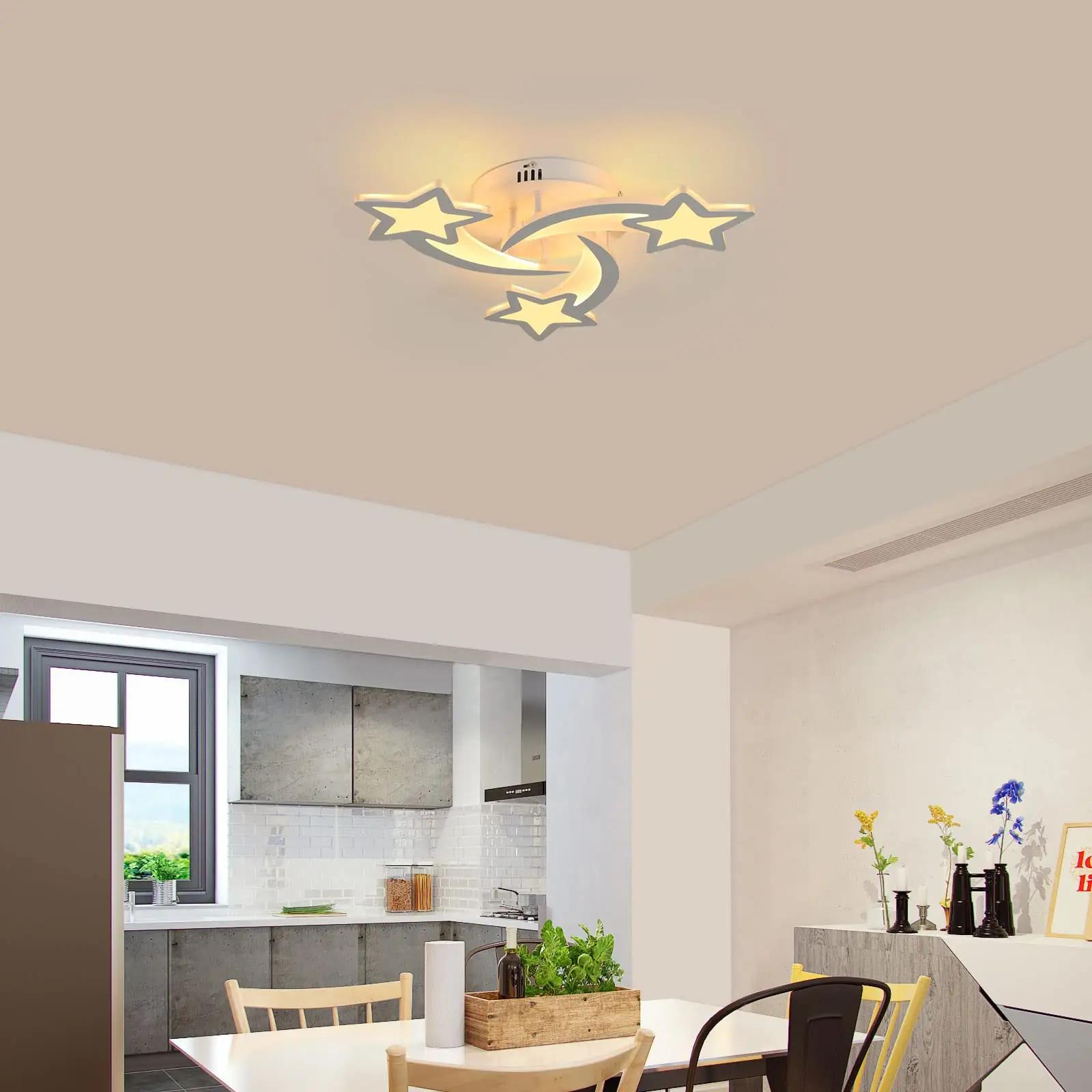 Comely modernne LED laelamp tähekujuline — vaikne valge valgus – pilt 9