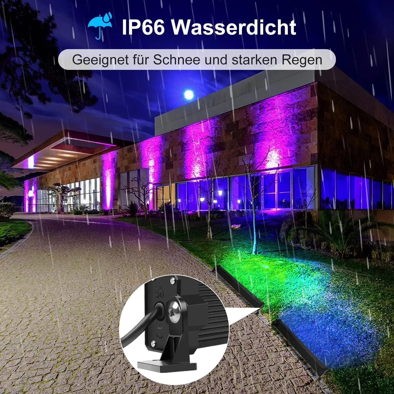 Linke vastupidav välisvalgustus 42W RGB komplekt – pakend ja tarvikud