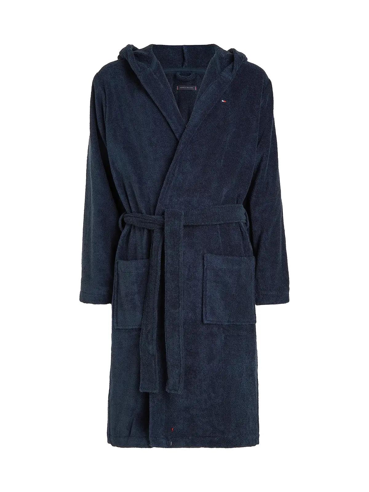 Tommy Hilfiger pehme froteerätiklukuga hommikumantel XL meestele – pakend ja tarvikud