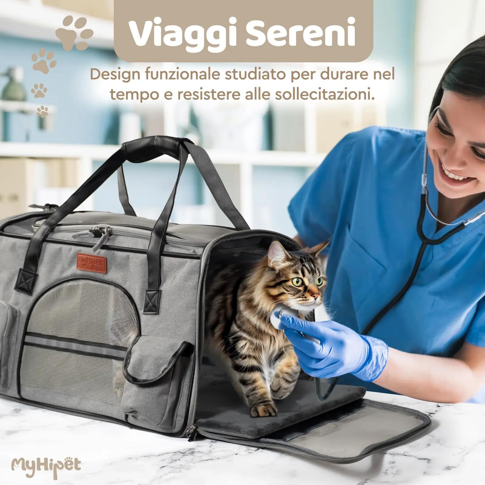 MyHiPet tugev reisitransportbox 300D Oxford-kangas – lisavaade