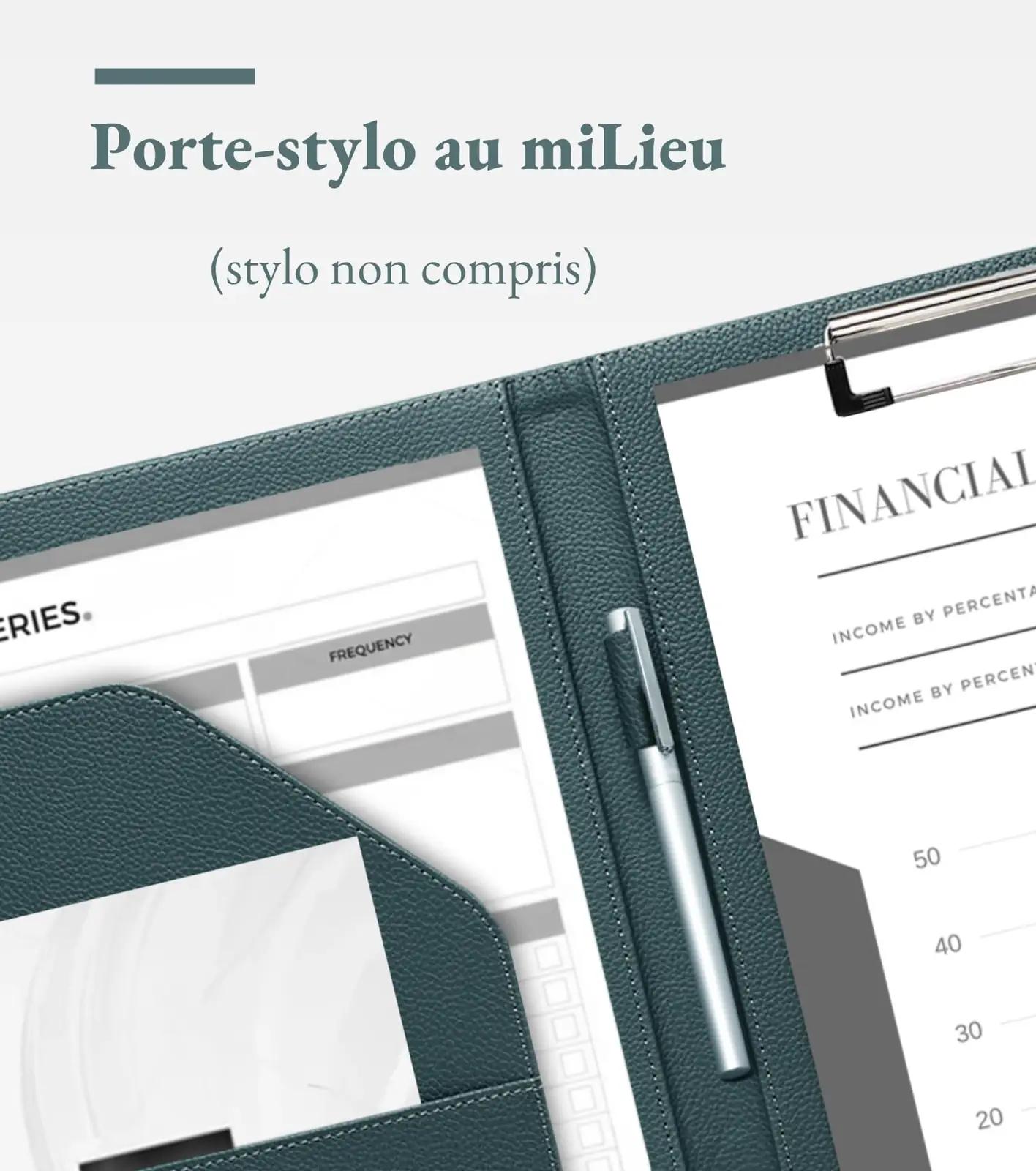 Mymazn PU-nahast dokumentiklamber A4 — organiseeritud töölaud – pilt 8