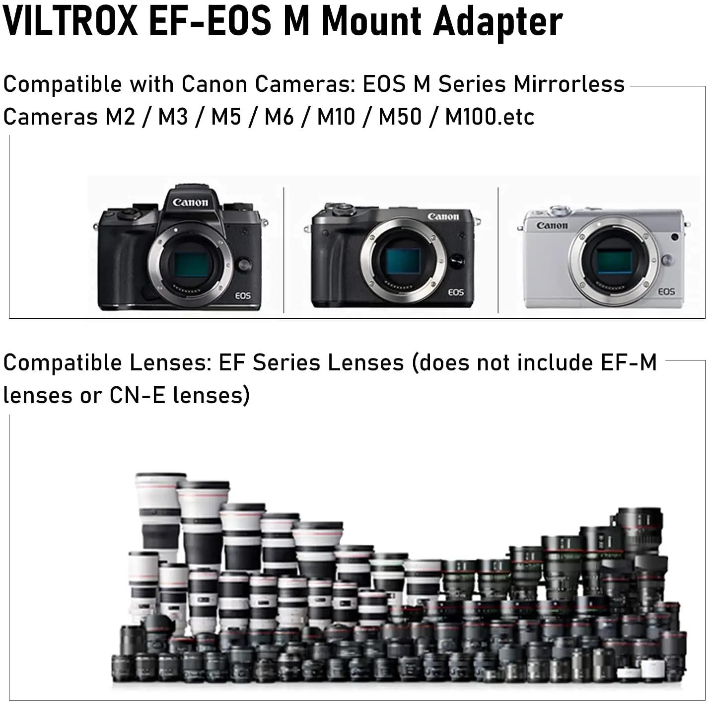 VILTROX adapter EF-EOS M — metallist üleminek Canonile – lisavaade