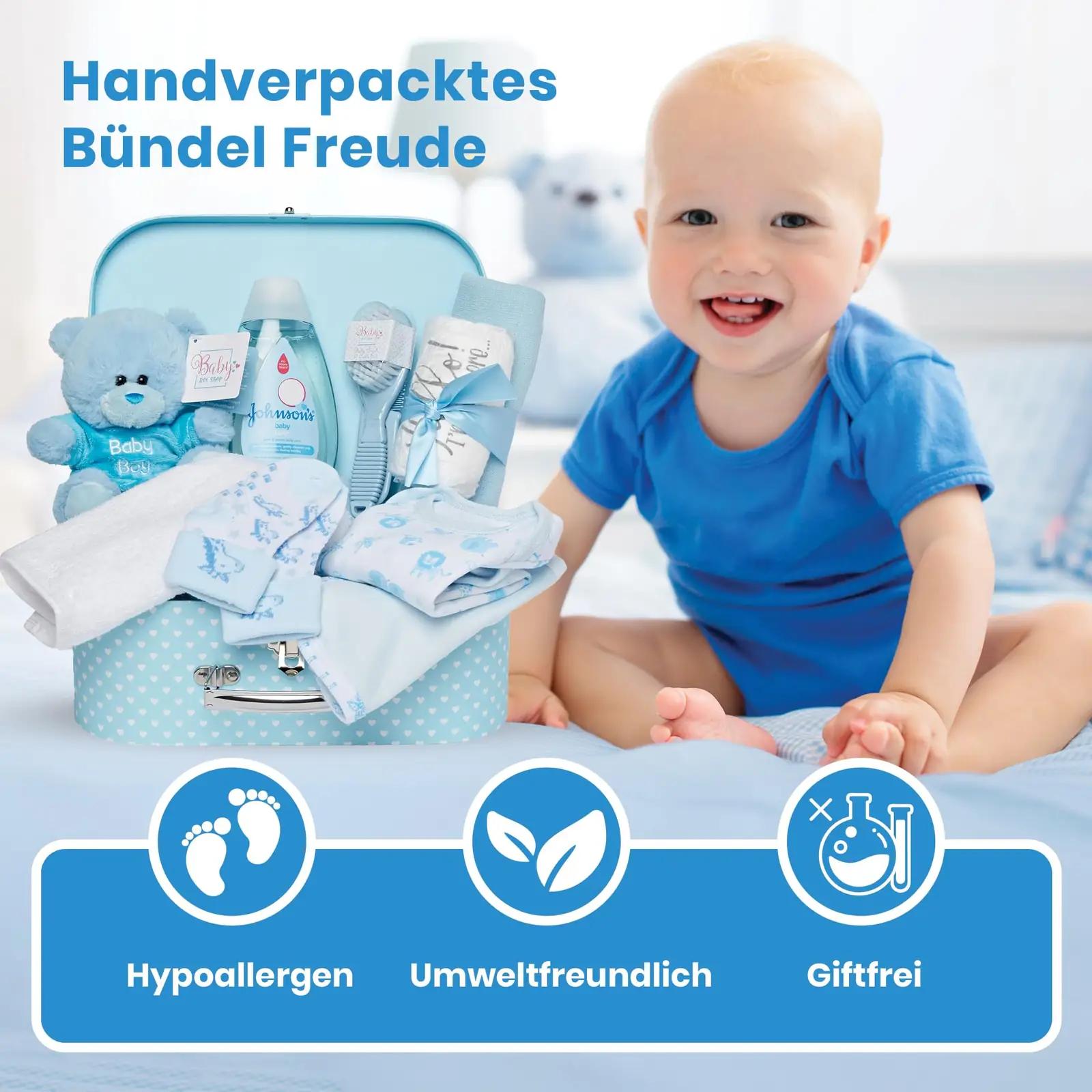 Baby Box Shop stiilne sinine beebikink komplekt BBS-12 – pakend ja tarvikud