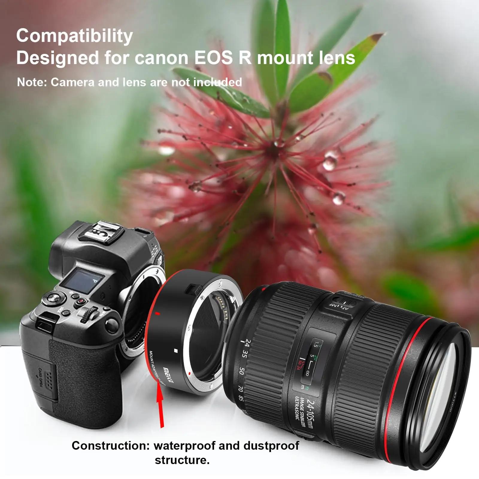 Meike metallist EF-EOS R adapter — EF/EF-S objektiivide kasutus – pilt 6