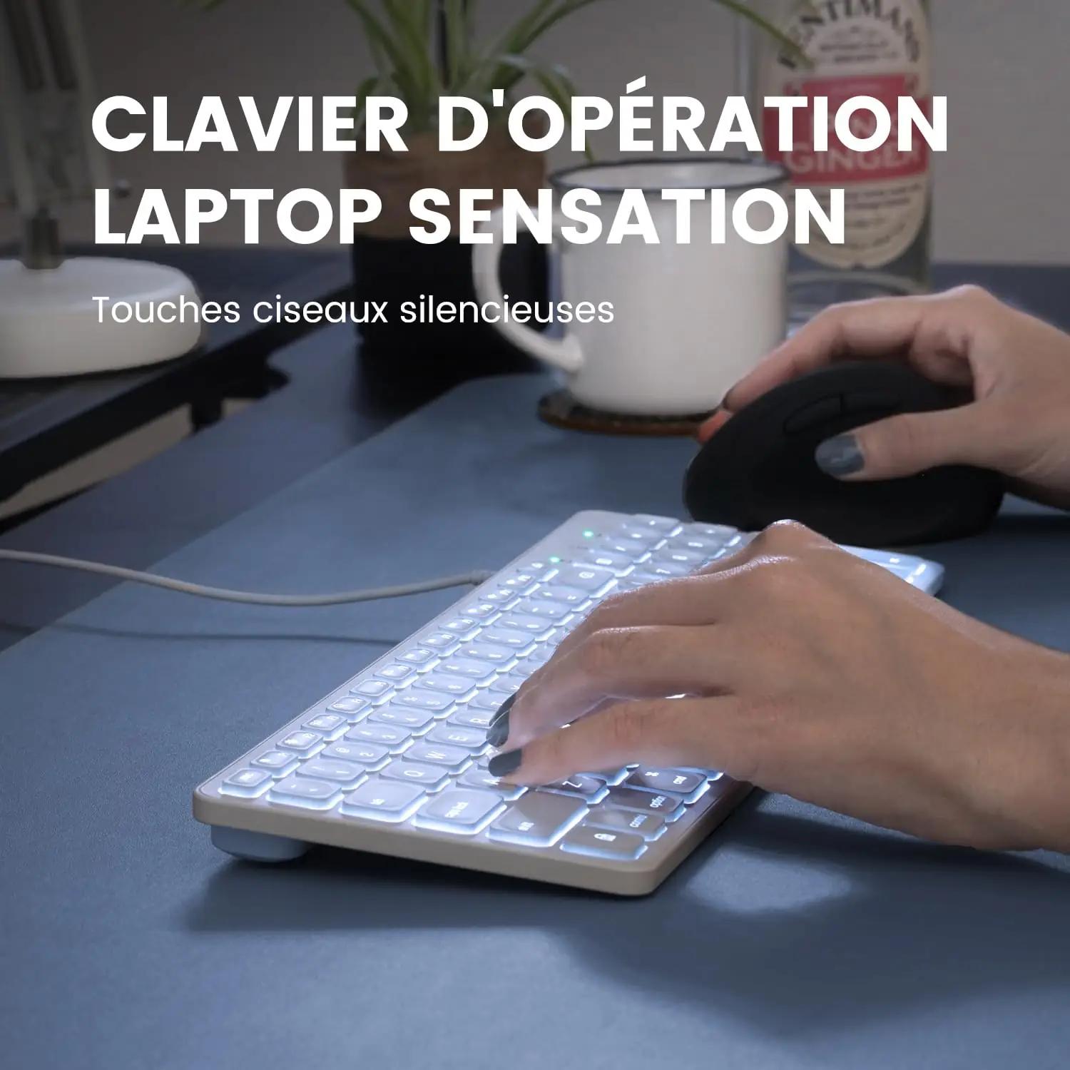 Perixx ergonoomiline USB-klaviatuur taustvalgustusega – kasutusnäide