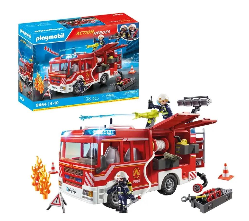 PLAYMOBIL punane tuletõrjeauto koos tule- ja heliefektiga