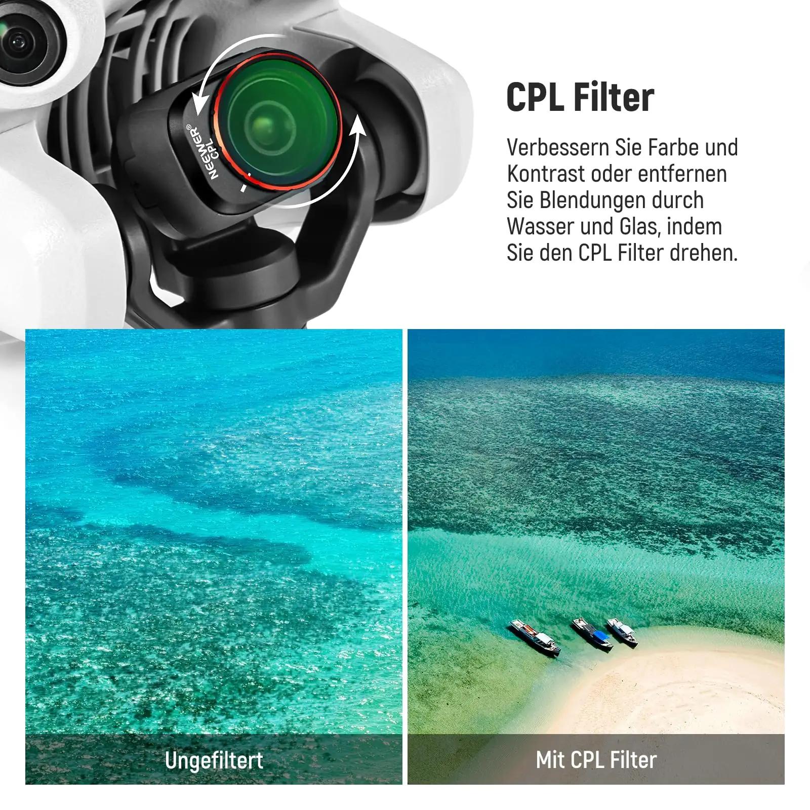 NEEWER klaasfilterid DJI Mini 4 Pro jaoks — professionaalne – kasutusnäide