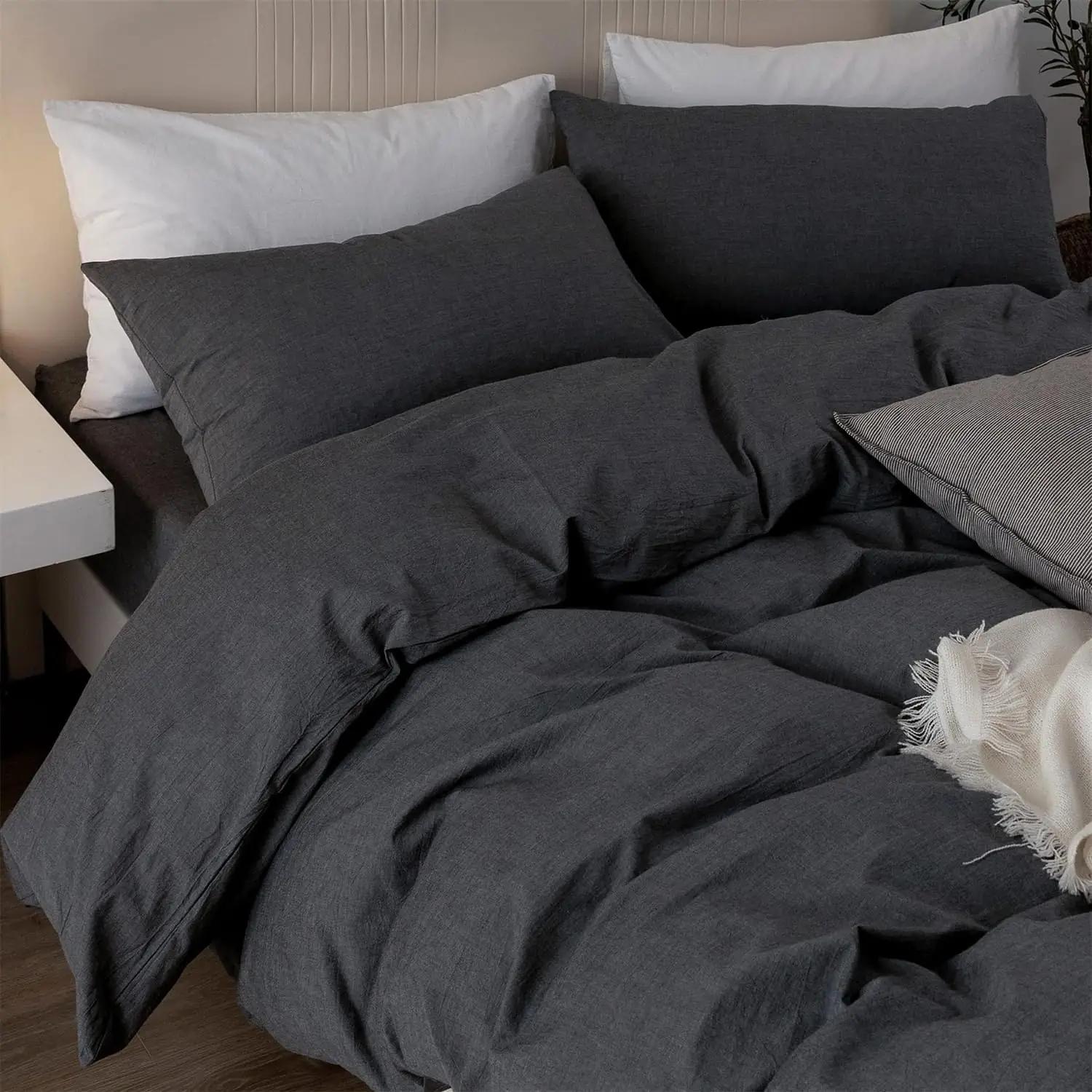 Gezu hall puuvillased voodipesu 220×240 cm – pehme ja hingav – lisavaade