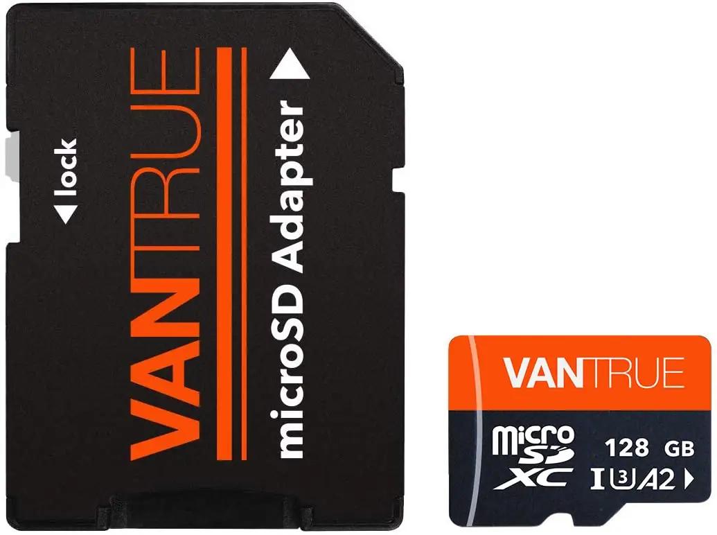 VANTRUE 128GB microSD — kiire ja vastupidav salvestuslahendus – detailne vaade