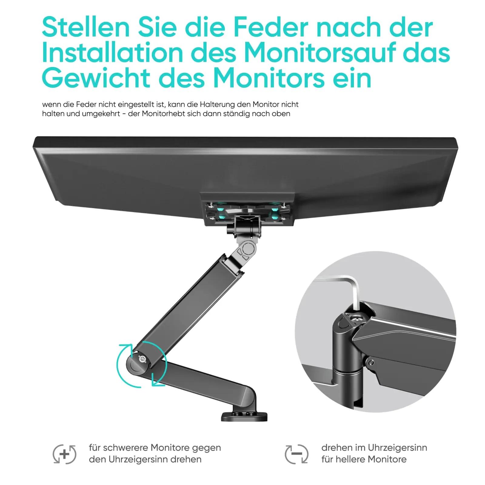 ONKRON seinale kinnitatav monitorikinnitus — vastupidav teras – pilt 7