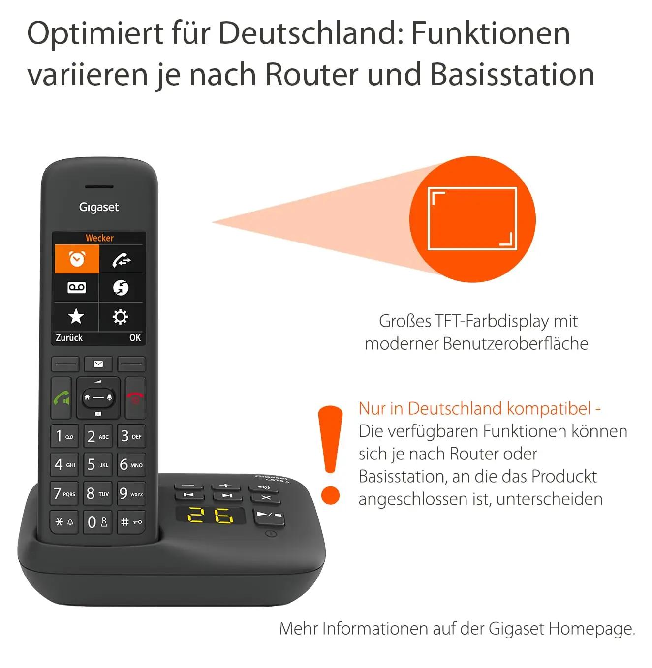 Gigaset elegantne juhtmevaba kodutelefoni komplekt – detailne vaade