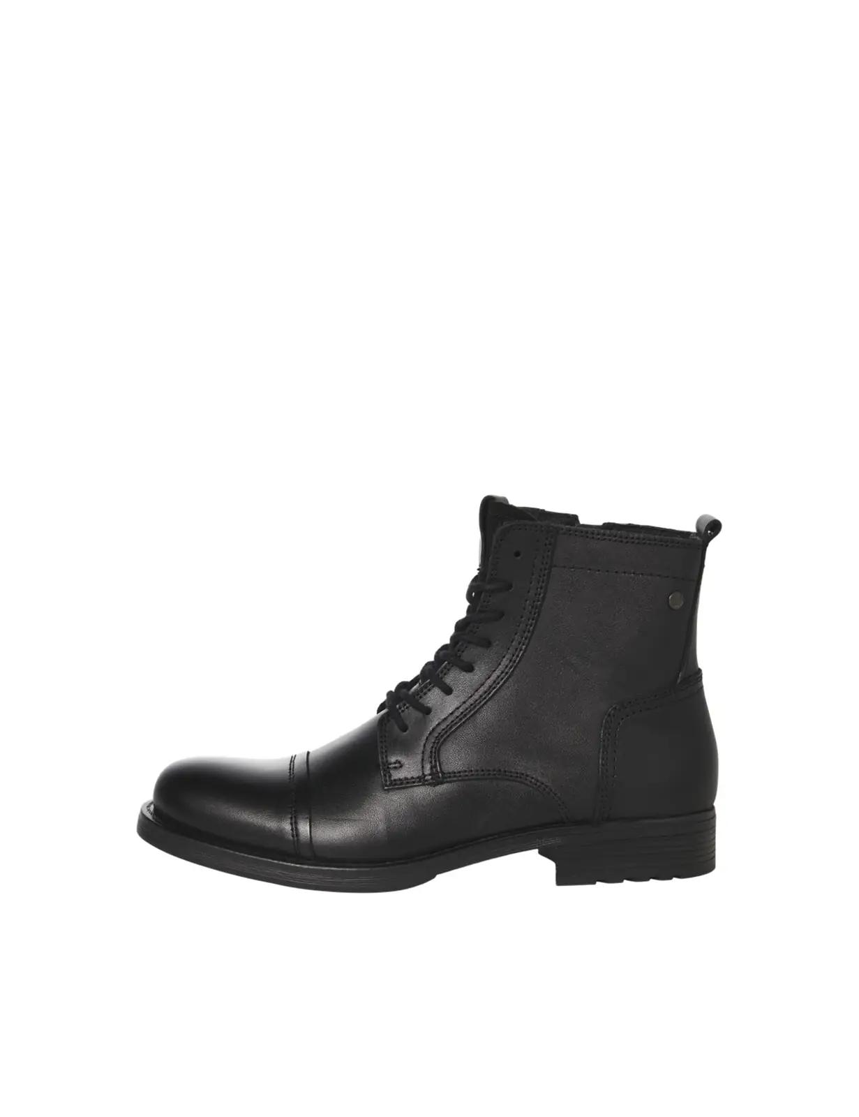 JACK & JONES nahast meeste poolsaapad – klassikaline anthracite