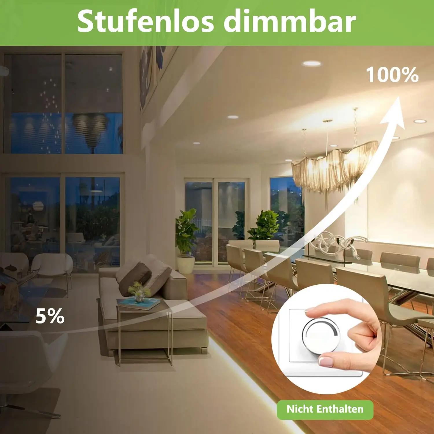 Greenclick madalprofiilne 5x LED sissepaigaldatav valgusti 3000K – pakend ja tarvikud