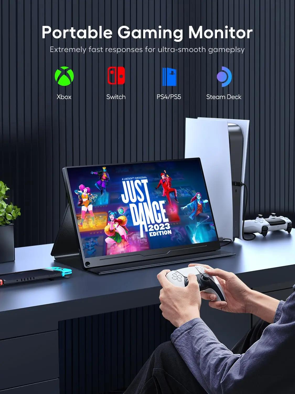UPERFECT metallkorpusiga kaasaskantav 18,5″ mängumonitor 120Hz – lisavaade