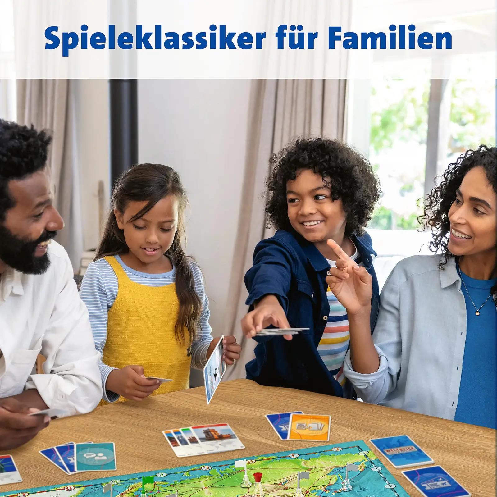 Ravensburger perekonnamäng maailmarändu elamusega, kartongist – kasutusnäide