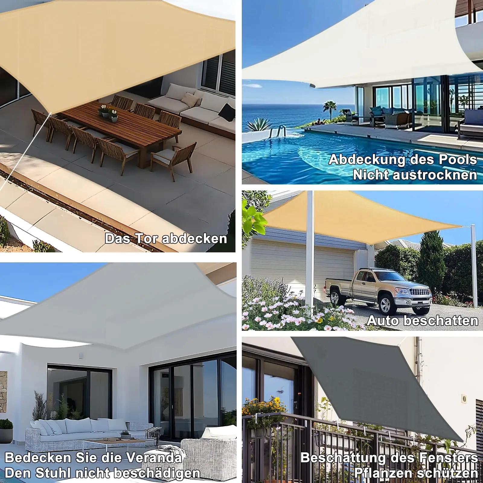 SUNNY GUARD veekindel päikesesirm 3×4 m, sand materiaal – pilt 6
