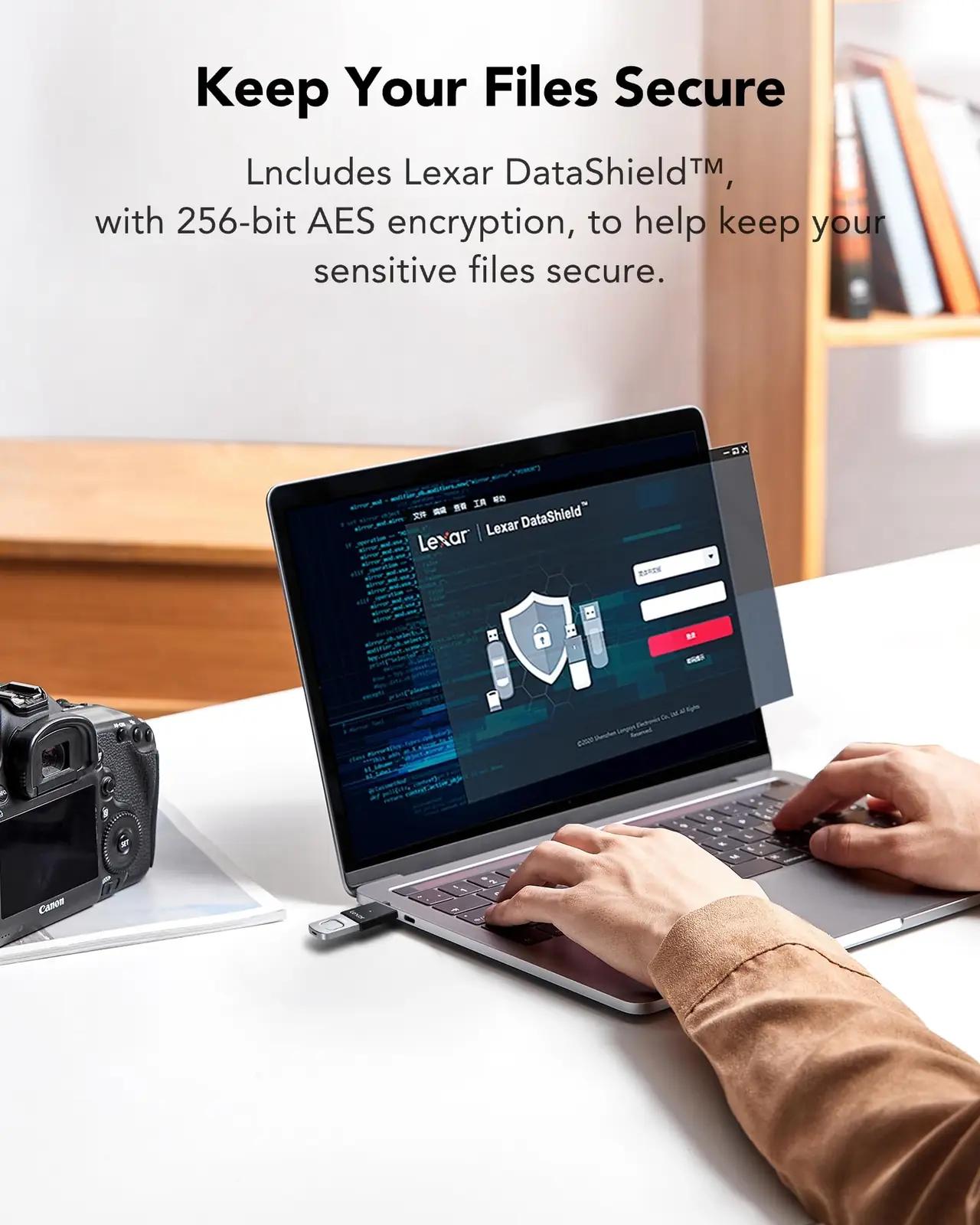 Lexar turvaline metallist USB-mälupulk – sõrmejäljelukk – pilt 6