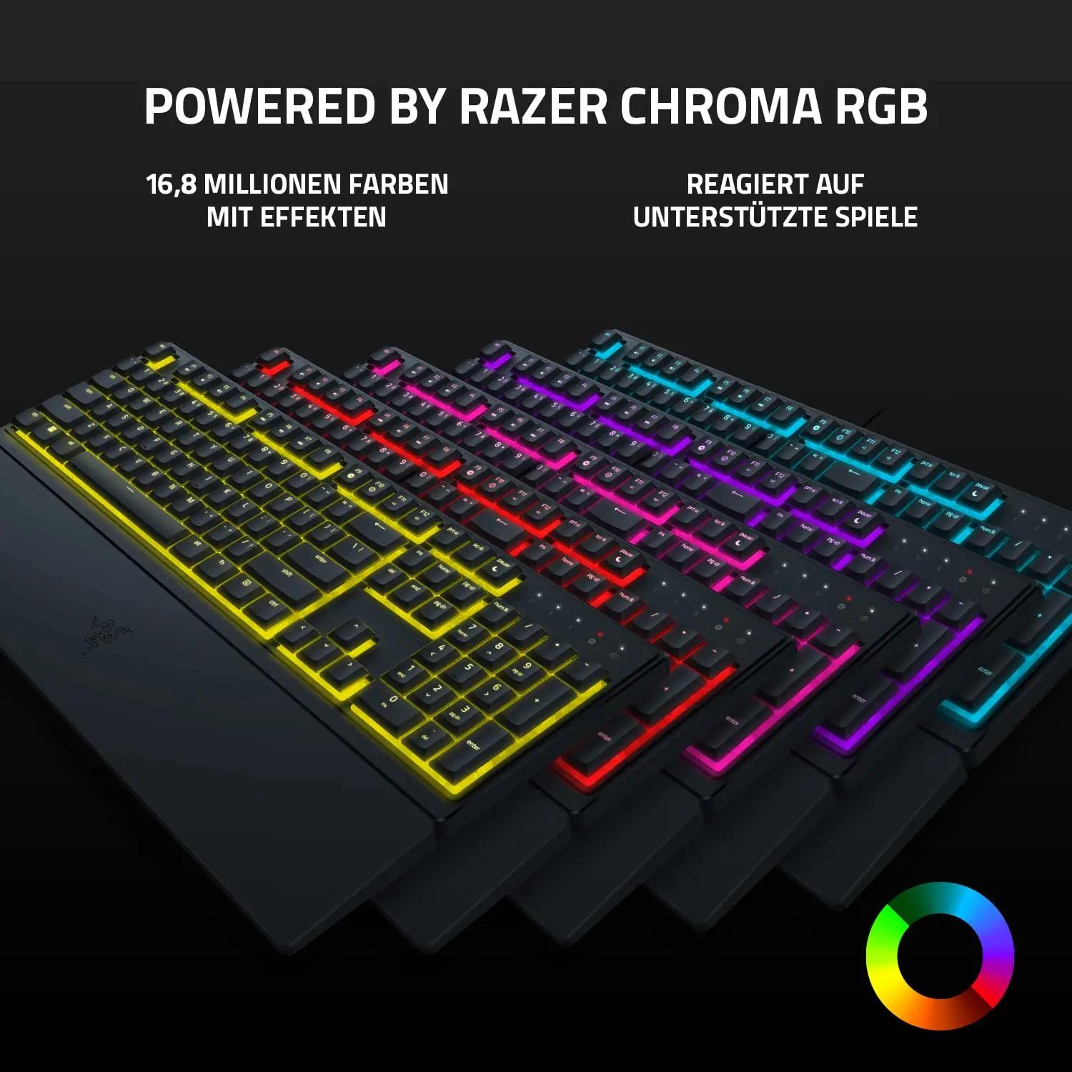 Razer mänguritastatuur Ornata V3 X — madal membraan, ergonoomia – pilt 6