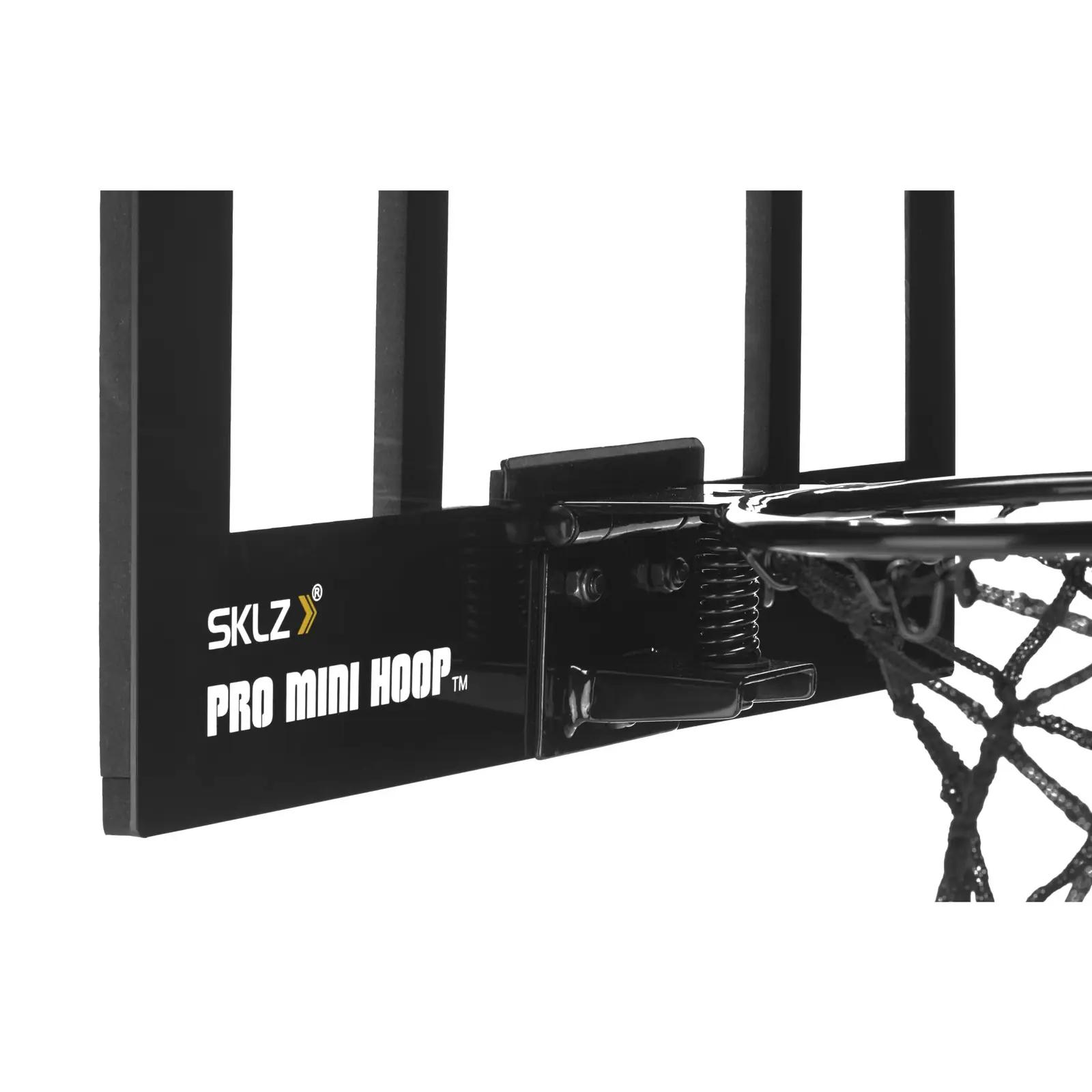SKLZ Pro Mini Hoop — kompaktne polykarbonaat korv sisekasutuseks – pakend ja tarvikud