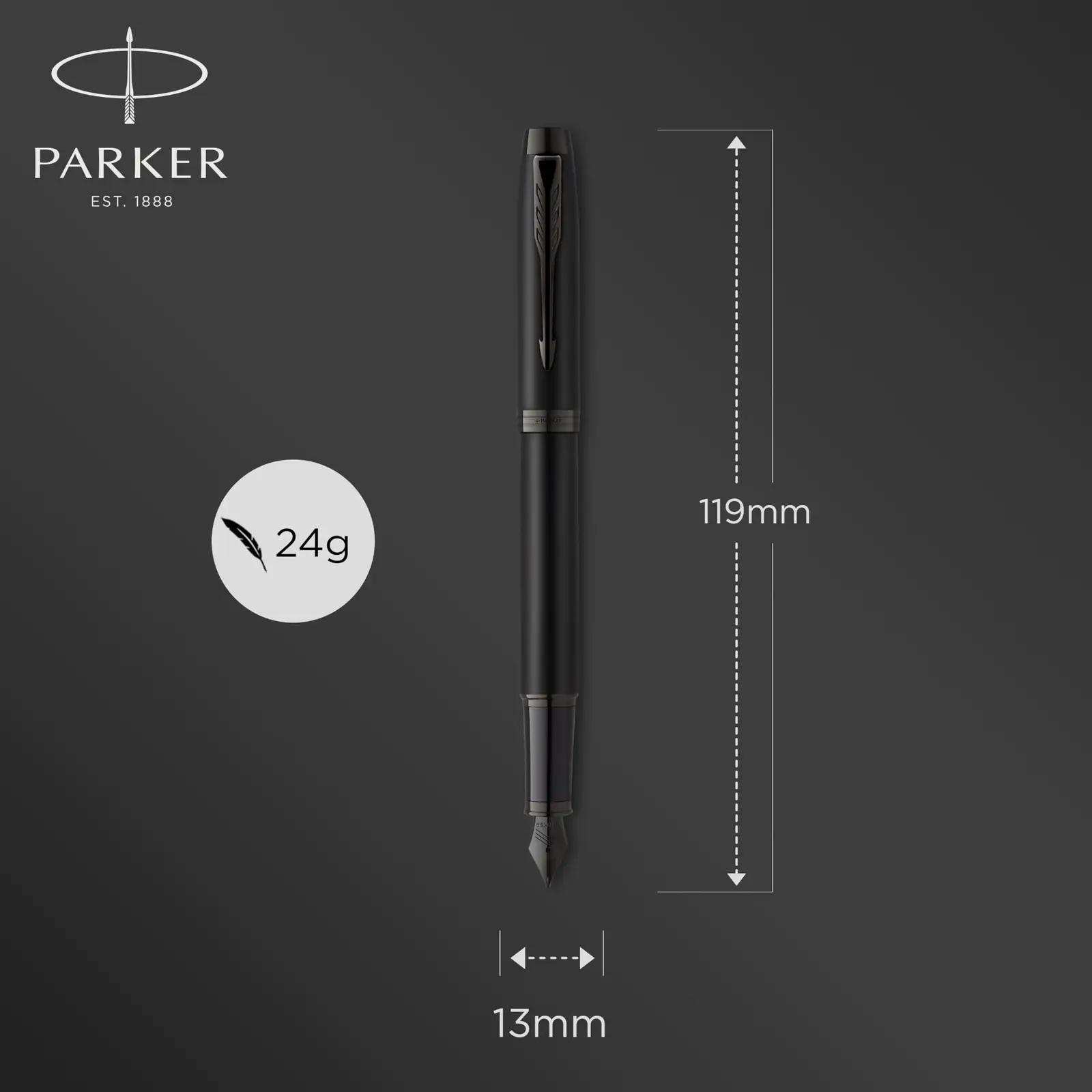 PARKER klassikaline terasest täitevestiil – pakend ja tarvikud
