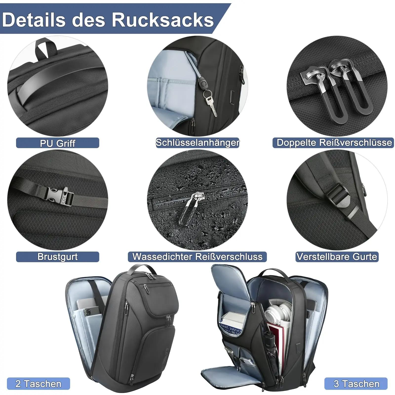 HEROIC KNIGHT veekindel 30L sülearvuti-rucksack töö- ja reisioks – lisavaade