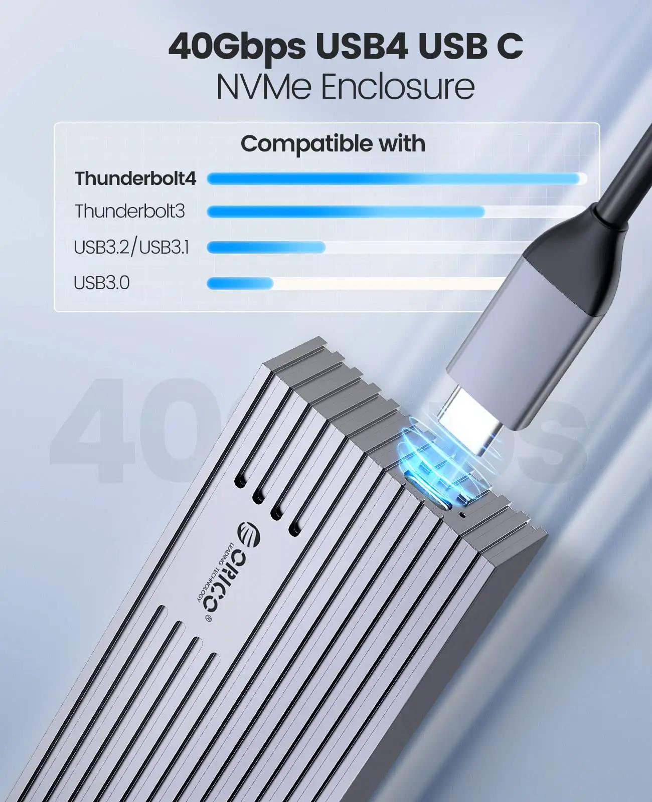 ORICO alumiiniumist NVMe M.2 SSD-korpus — kiire ja vastupidav – pakend ja tarvikud