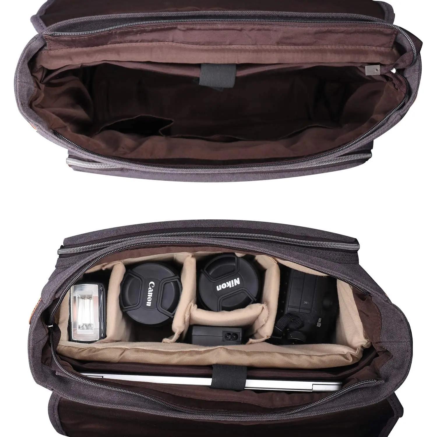 ESTARER veekindel kaamerakott canvasist — turvaline SLR/DSLR – kasutusnäide