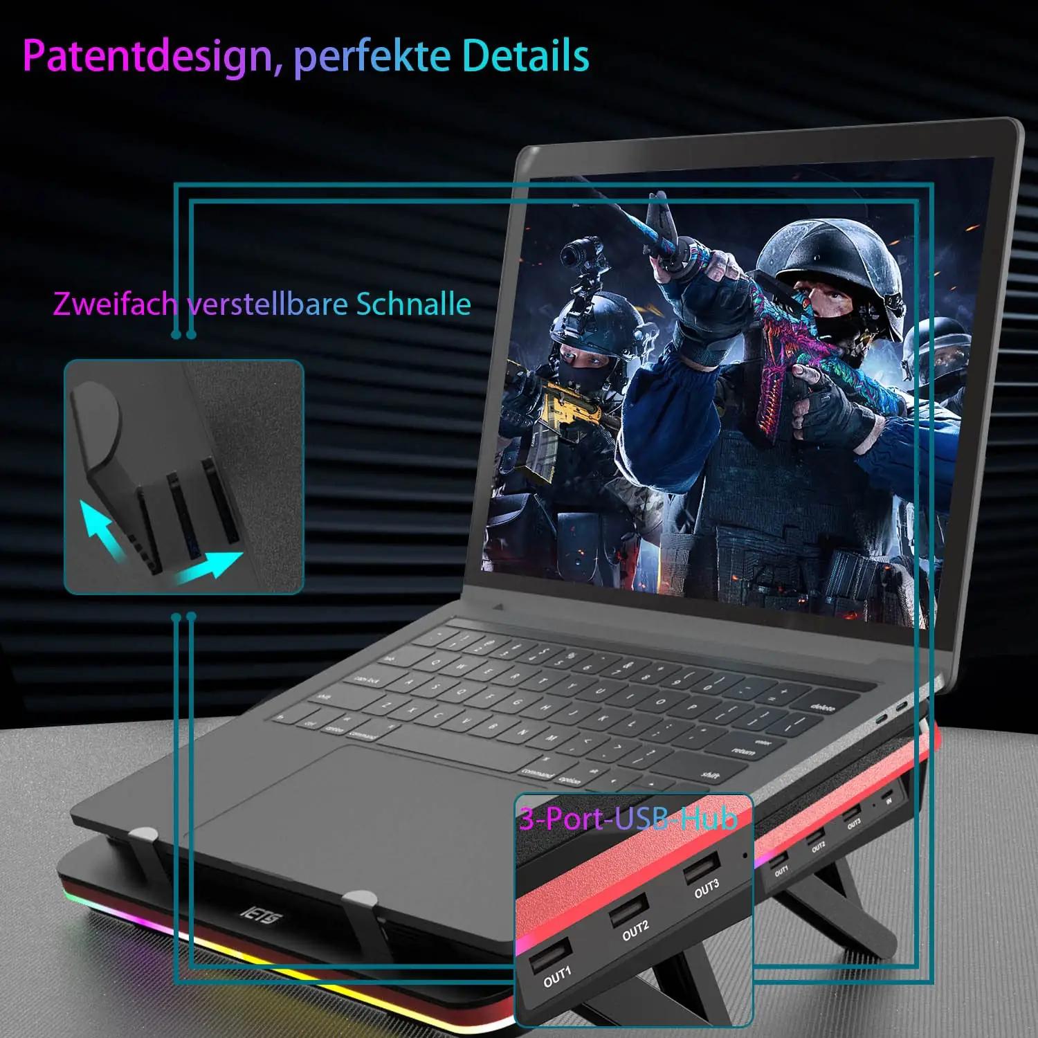 IETS jahutuspadja RGB-mesh materjal 13–17,3″ sülearvutile – pilt 7