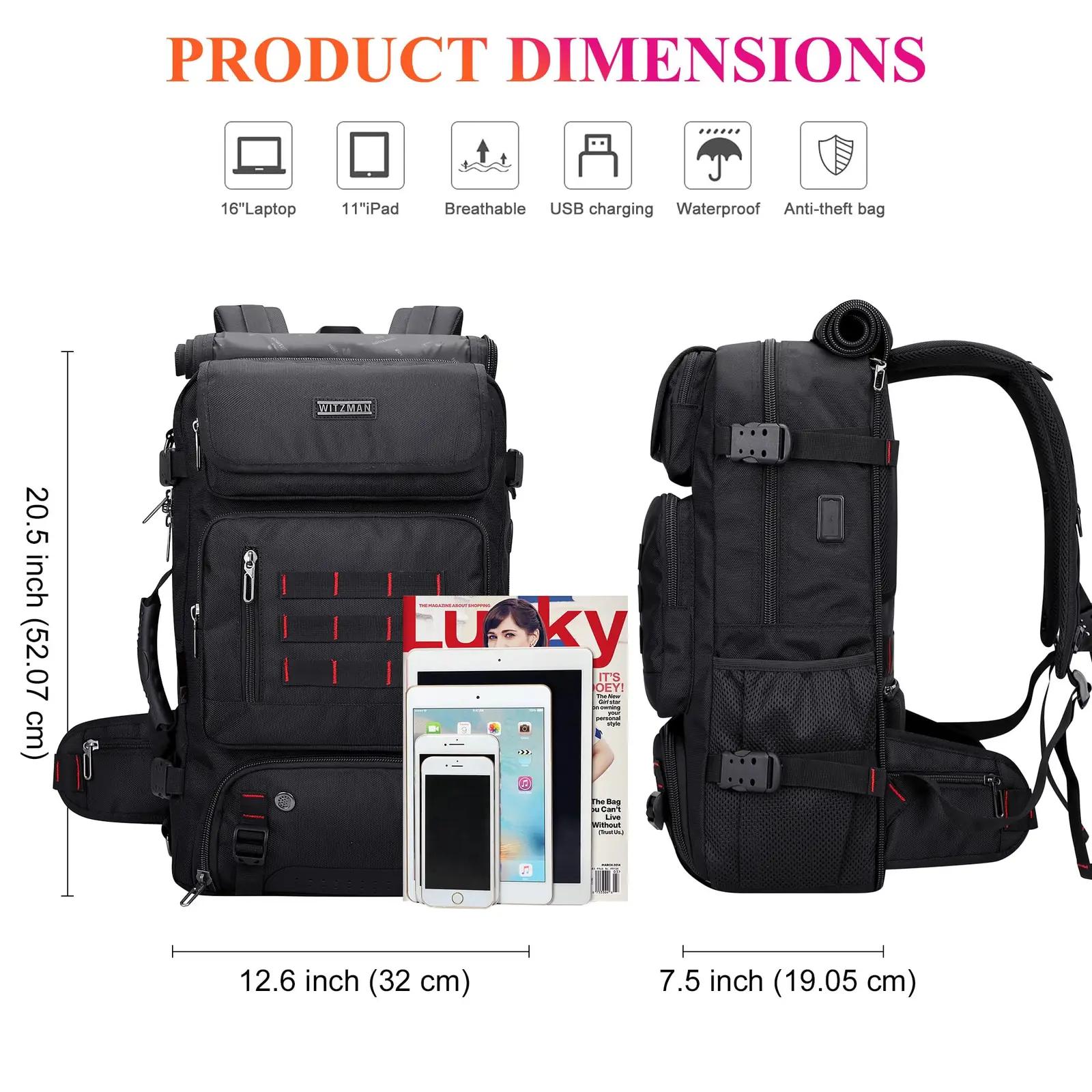 WITZMAN vastupidav reiseruumist rucksack USB-laadijaga B682 – kasutusnäide