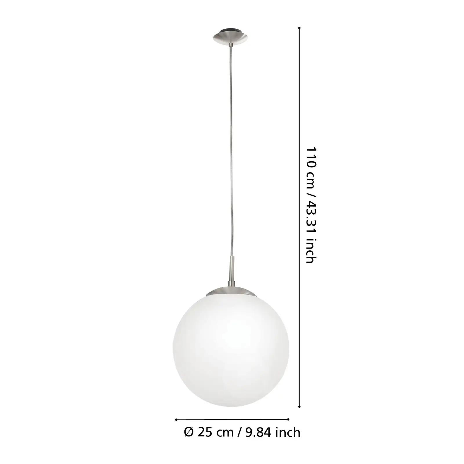EGLO stiilne metallripats söögituppa — opaalvalge Ø25cm – detailne vaade
