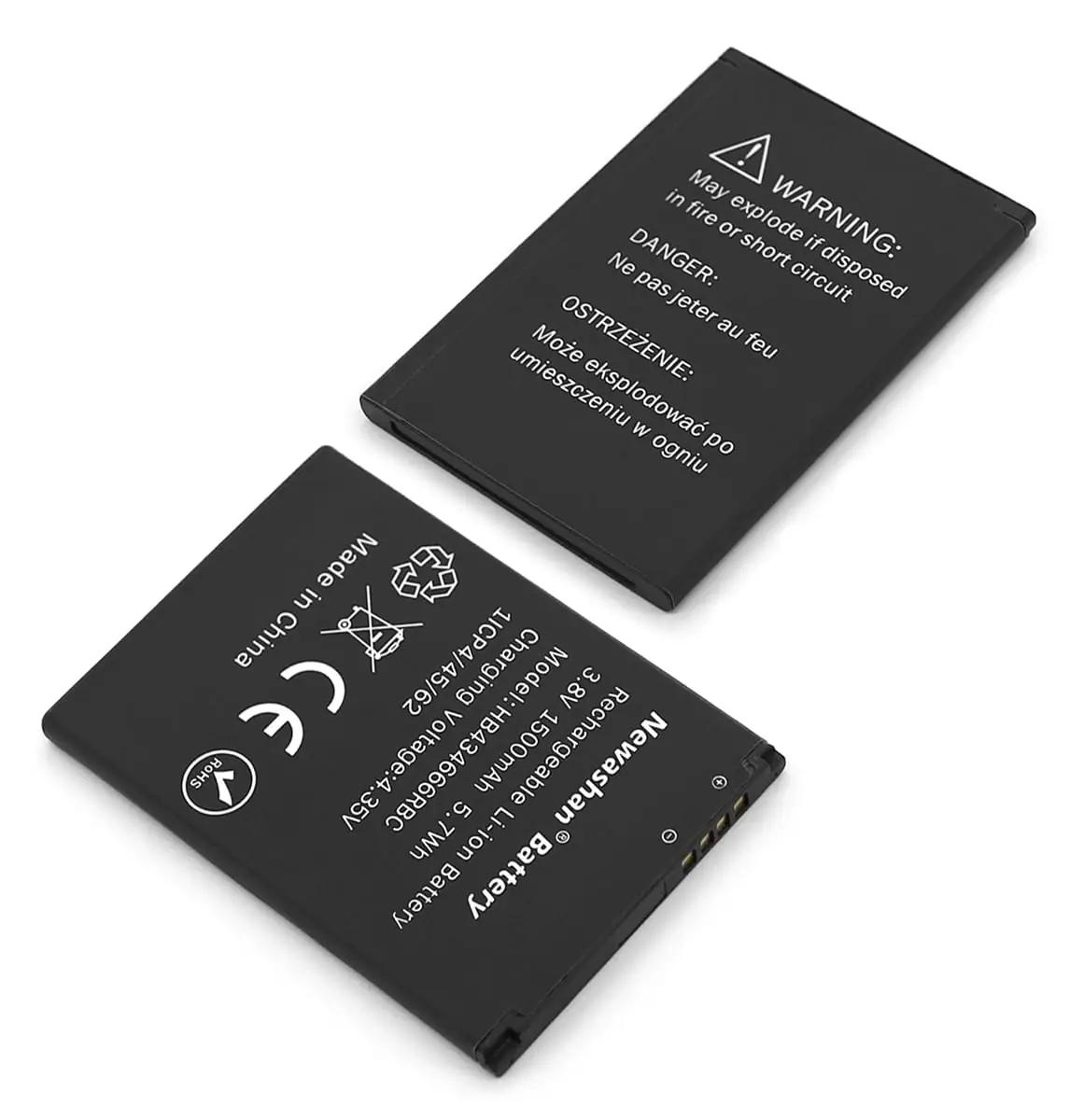 NEWASHAN vastupidav Li‑ioon aku reisi‑jaoks 1500 mAh – pakend ja tarvikud