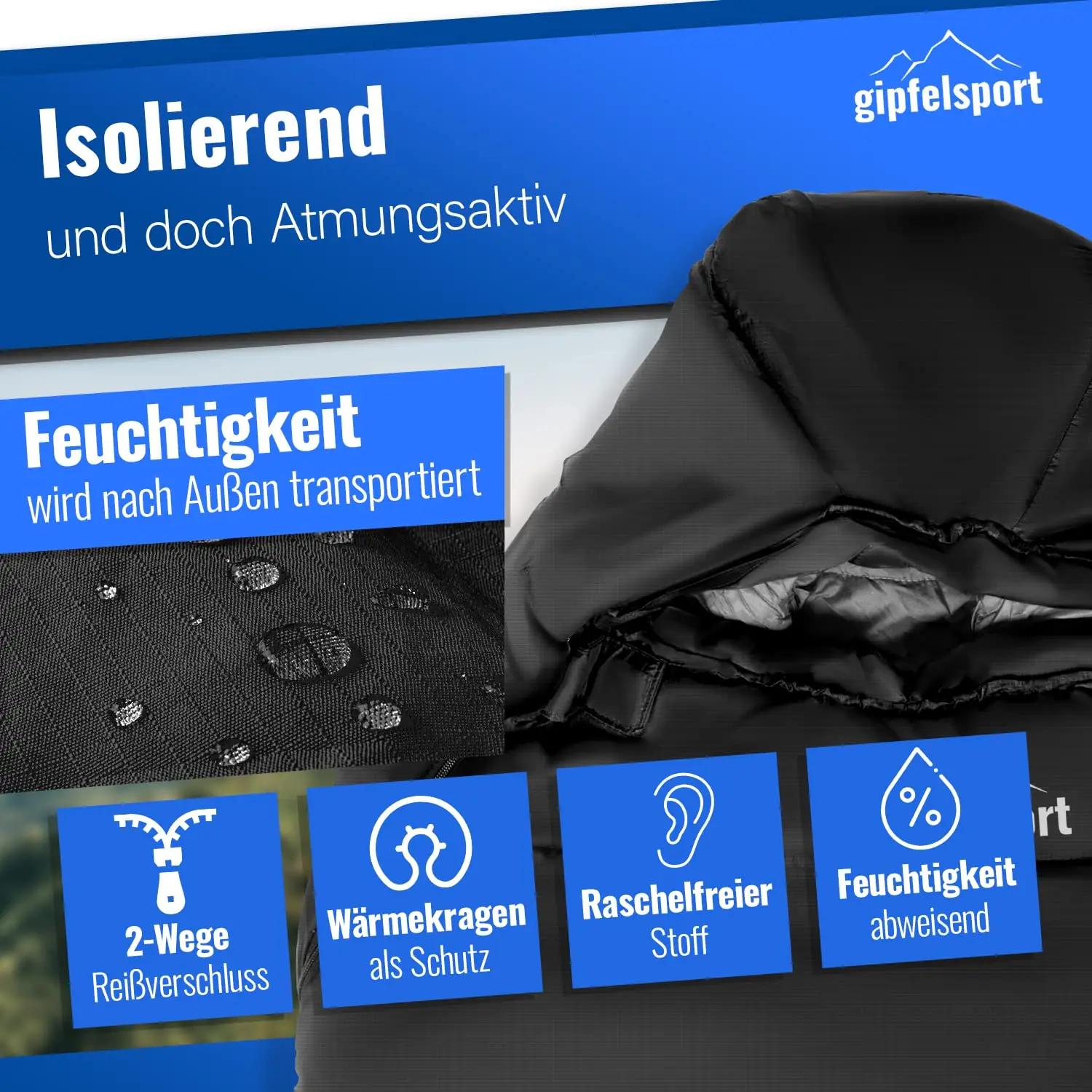 gipfelsport kerge mumiis magamiskott matkaks ja reisimiseks – pakend ja tarvikud