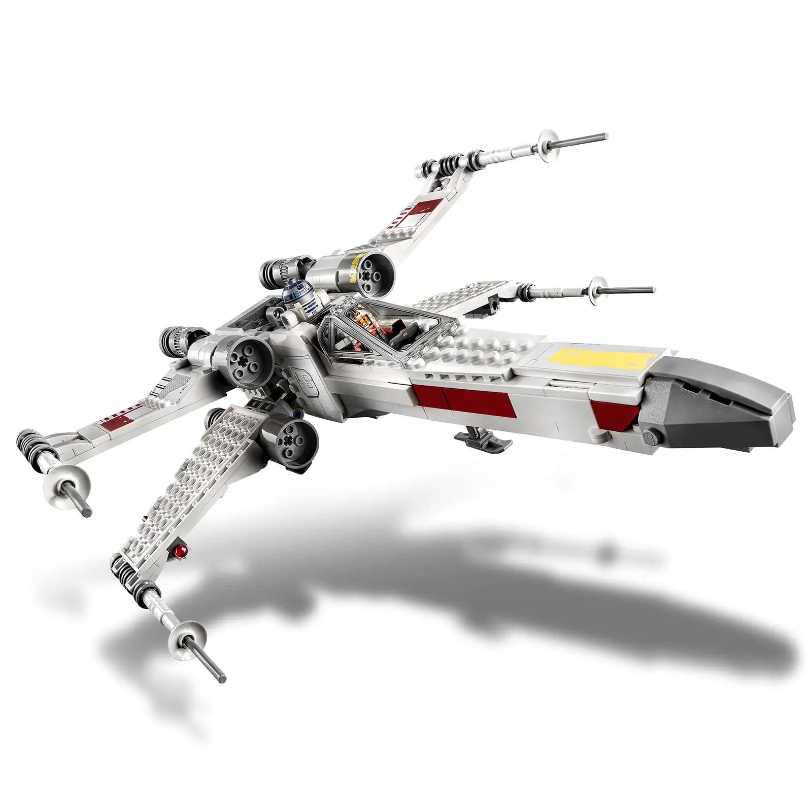 LEGO X-Wing ehitusmäng – detailne kosmoselaev ja figuurid – pakend ja tarvikud