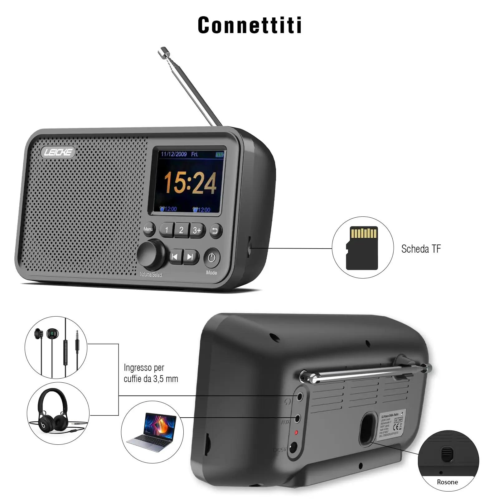 LEICKE alumiiniumist kaasaskantav DAB+ raadio koos akuga – pilt 7