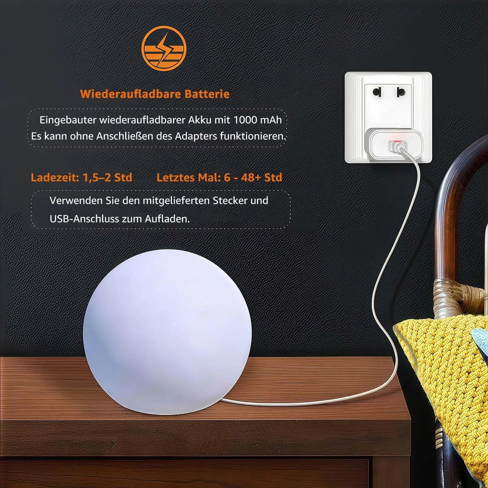 Mr.Go USB-laetav 25cm RGB kuupidav lampe – õhtu- ja aiateema – pakend ja tarvikud