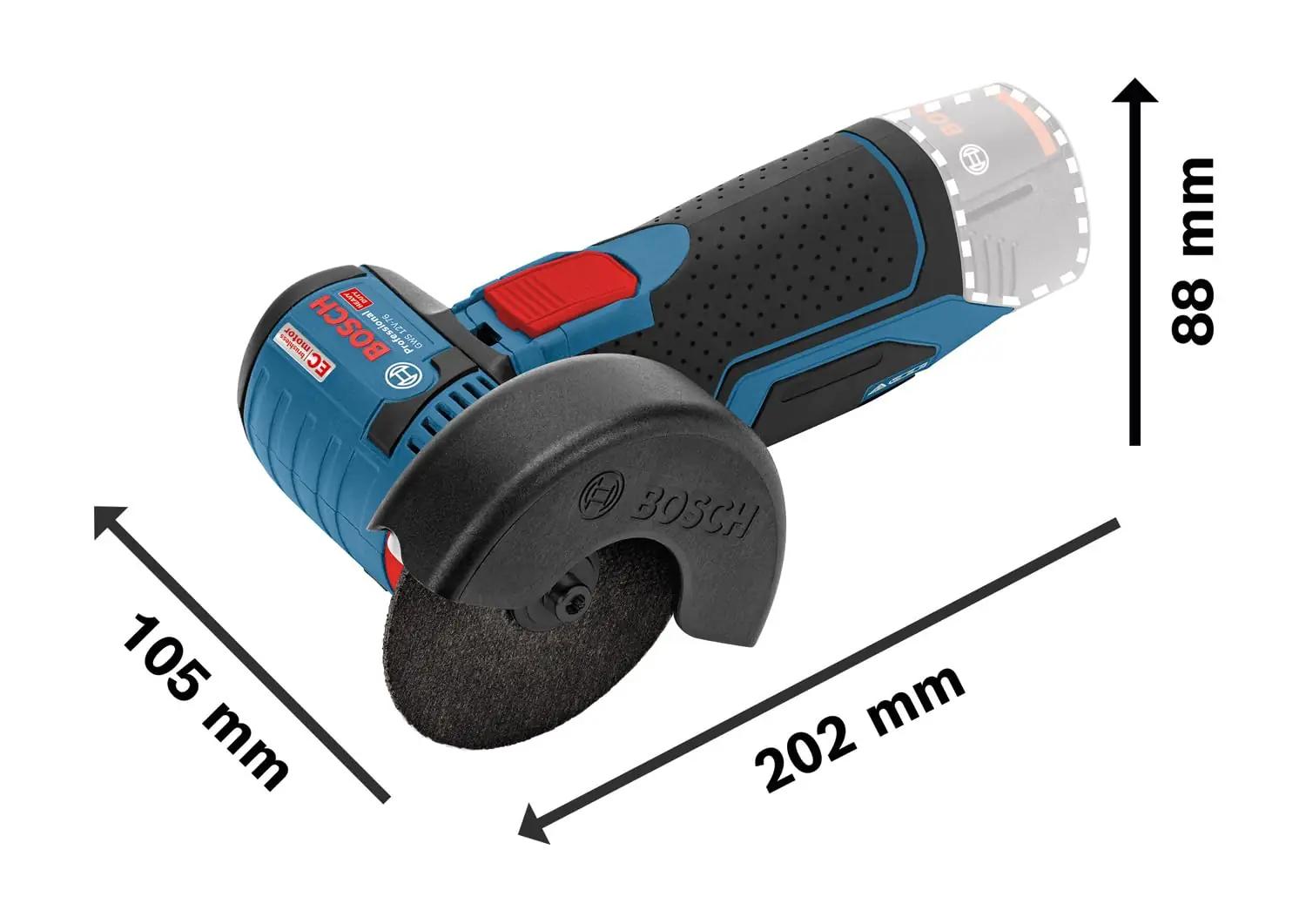 Bosch Professional vastupidav 12V nurklihvija GWS 12V-76 – pakend ja tarvikud