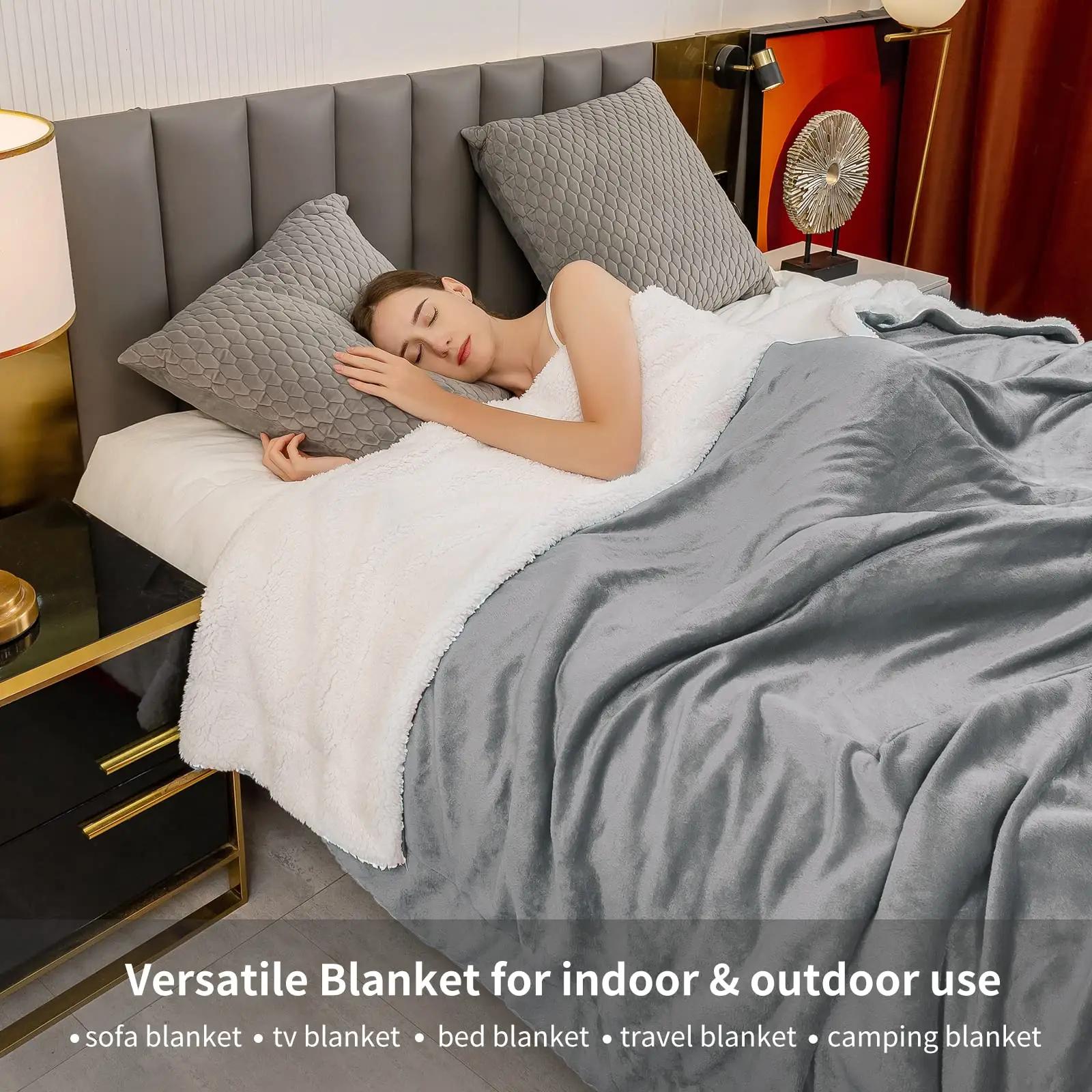 Aisbo pehme sherpa pleed 230×270 cm – soe ja vastupidav – pakend ja tarvikud